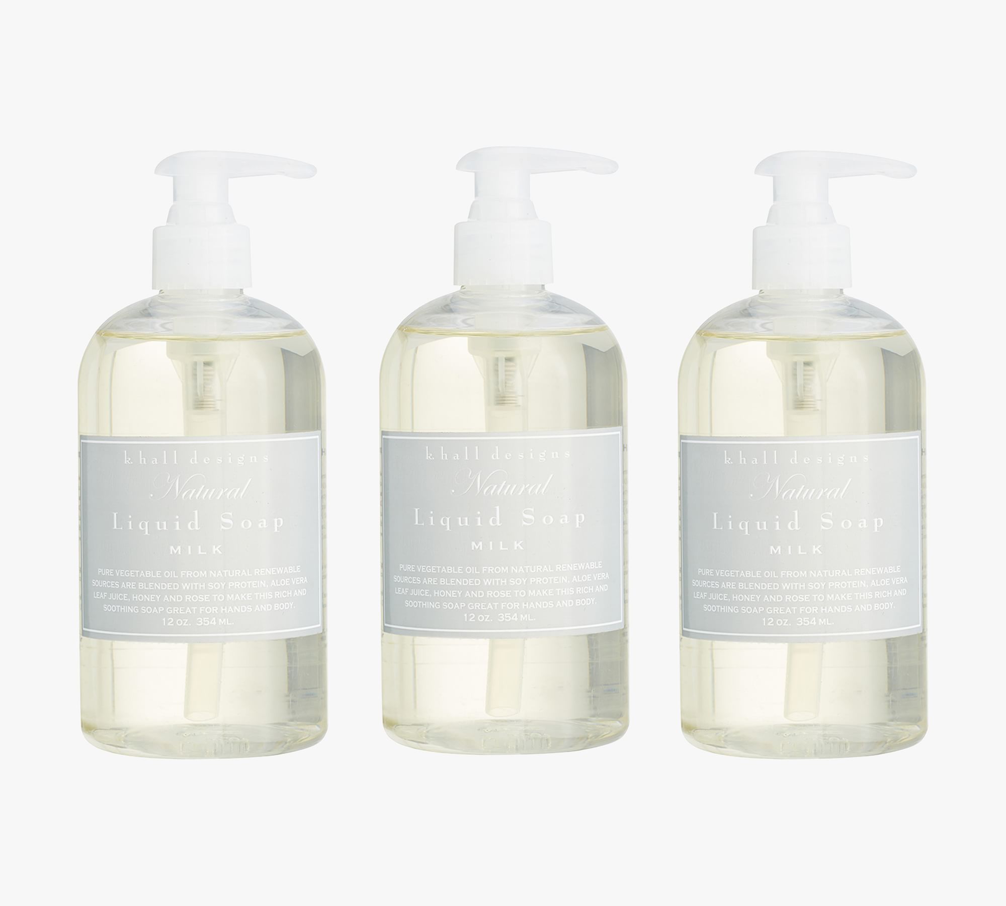 K. Hall Milk Liquid Soap, Set of 3