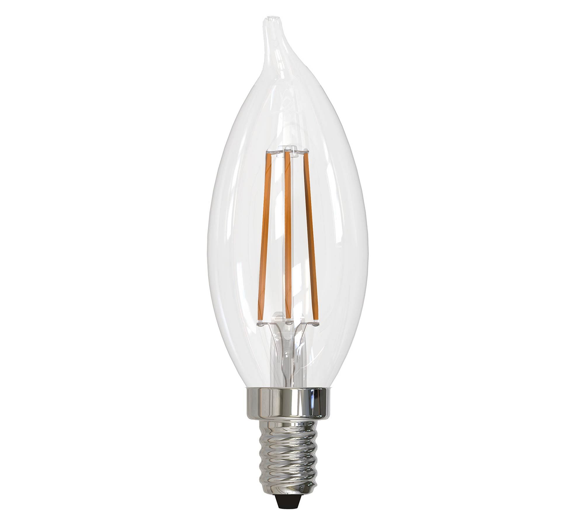 CA10 Filament Flame Candelabra LED Bulb - Pack of 4