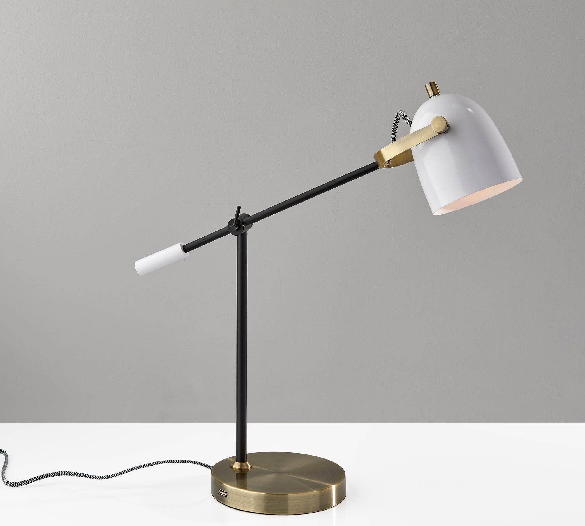 Kenneth Metal USB Task Table Lamp