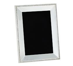 Personalized Silver-Plated Beaded Frames