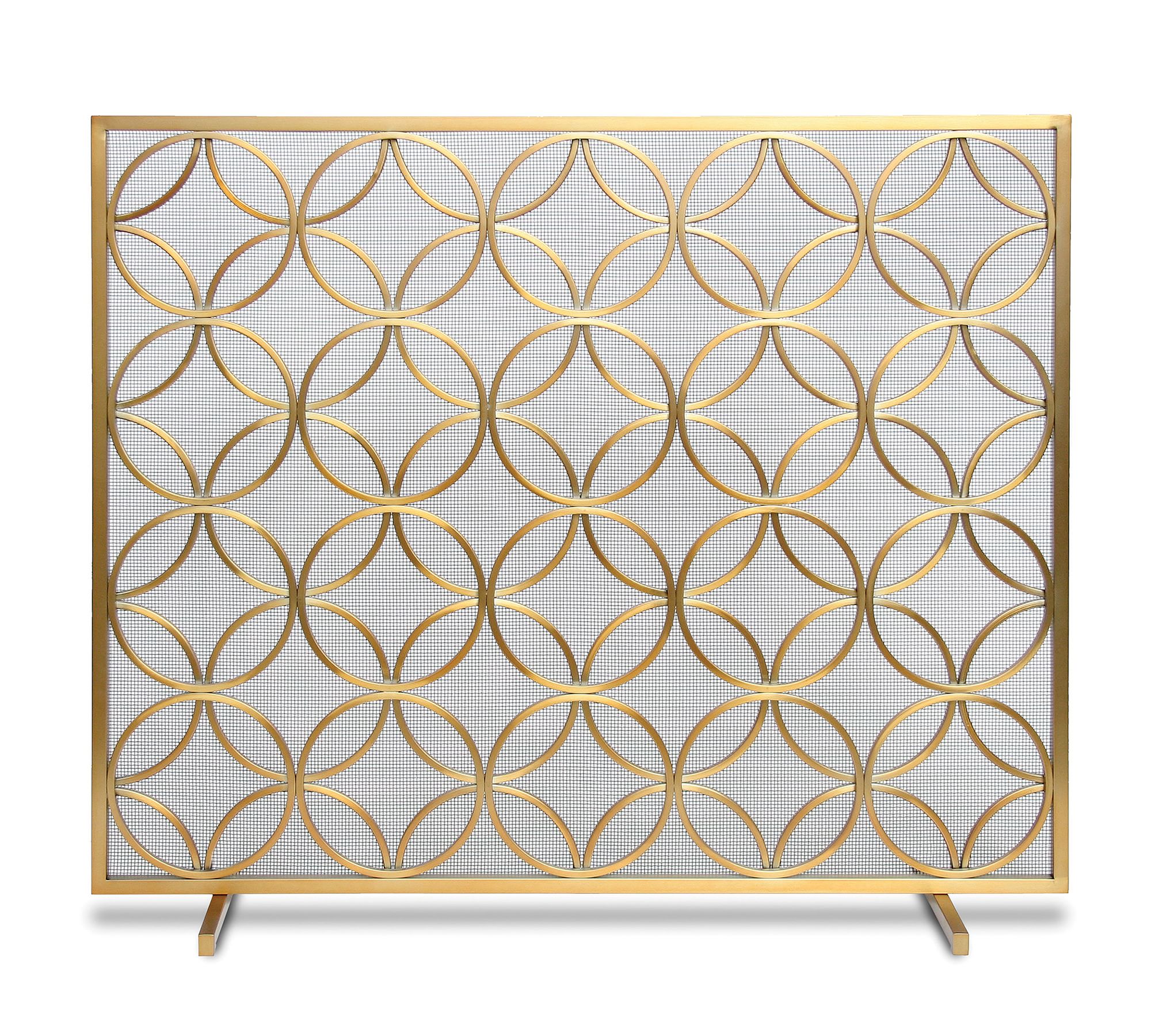 Bedford Single Panel Firescreen - Brass 