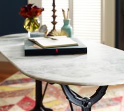 Laurel Marble Desk, Office Desk | Pottery Barn