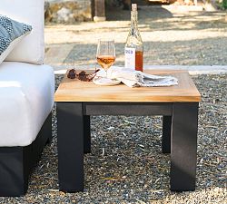 Malibu Metal &amp; Teak Outdoor Bunching Table (22&quot;)