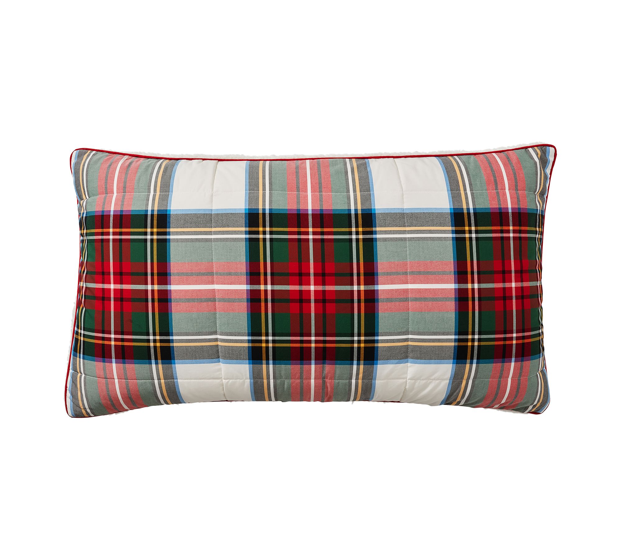 Stewart Plaid Cotton Sherpa Comforter Sham