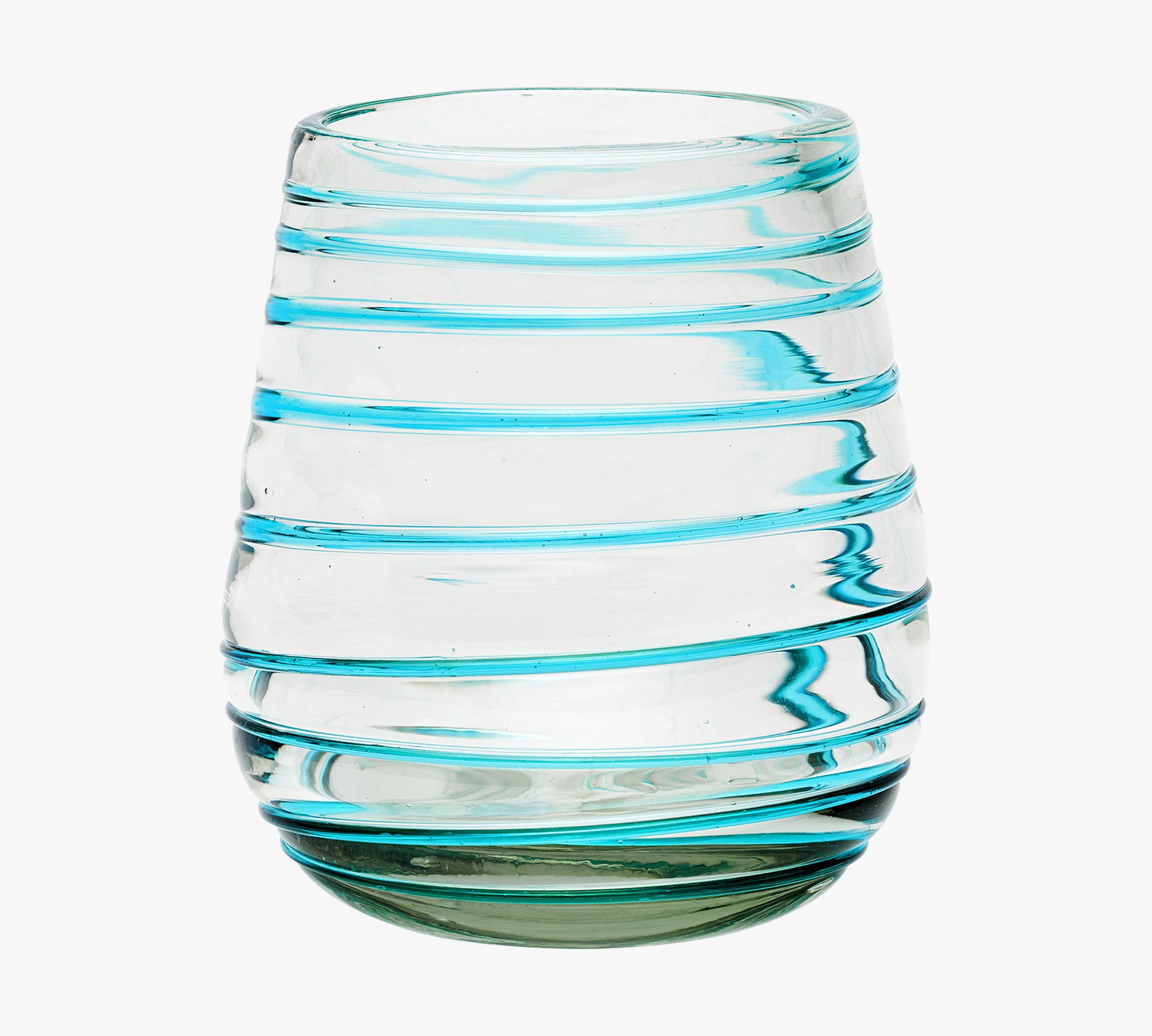 Spiral Recycled Stemless Wine Glass Set