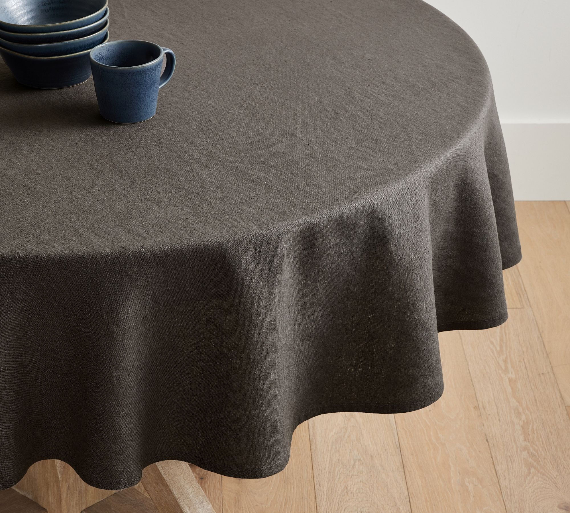 Mason Round Linen Tablecloth