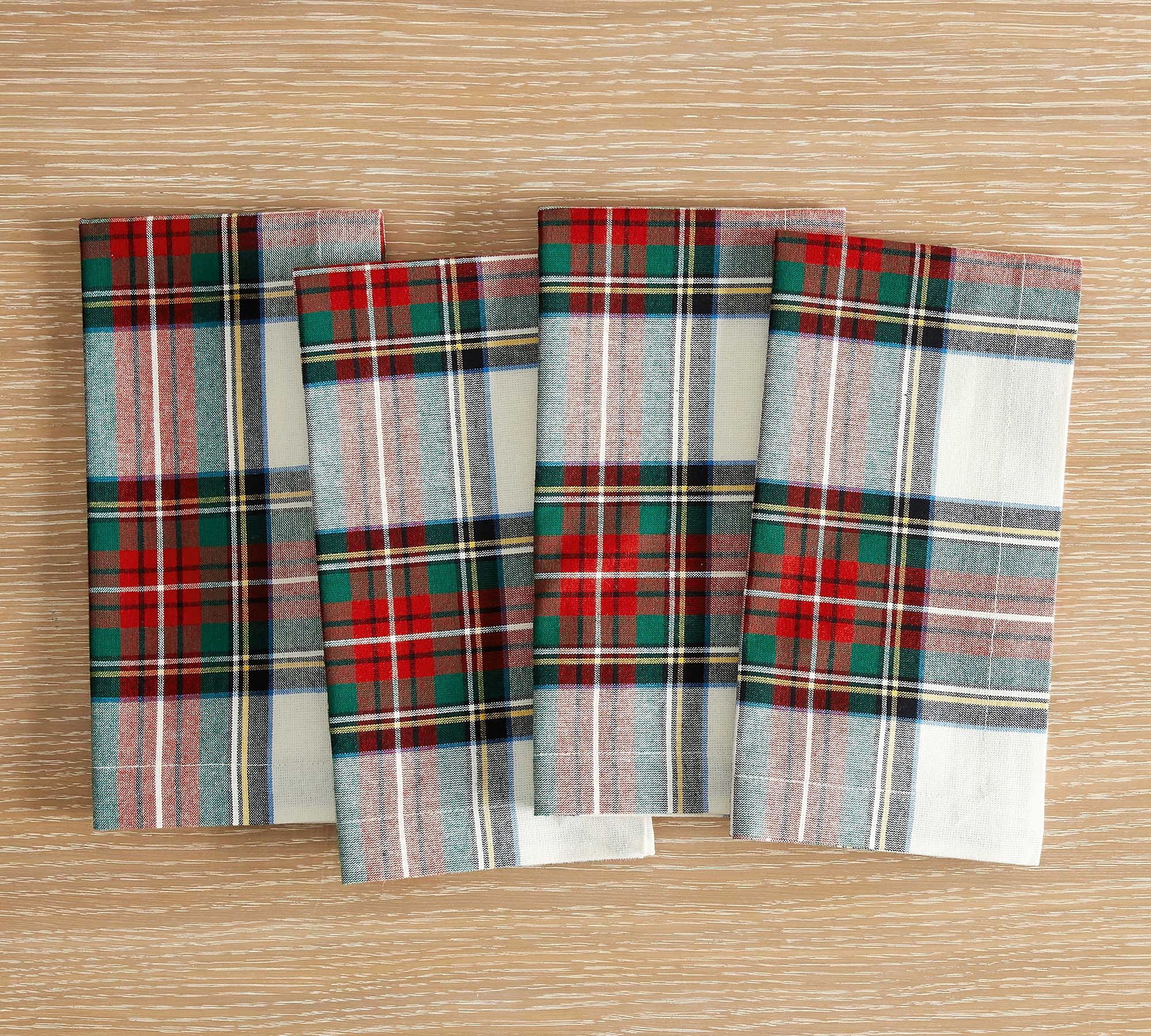 Stewart Plaid Cotton Napkins - Set of 4