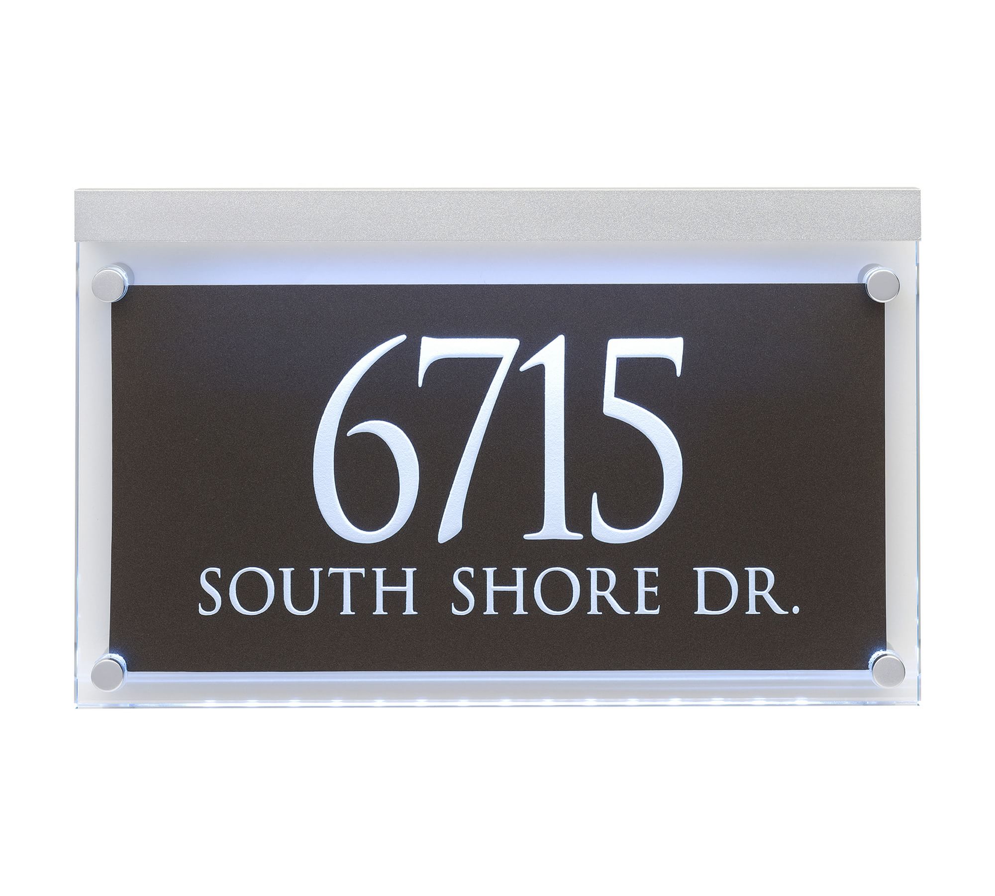 Metallic Crystal LEDTrajan Engraved Address Sign