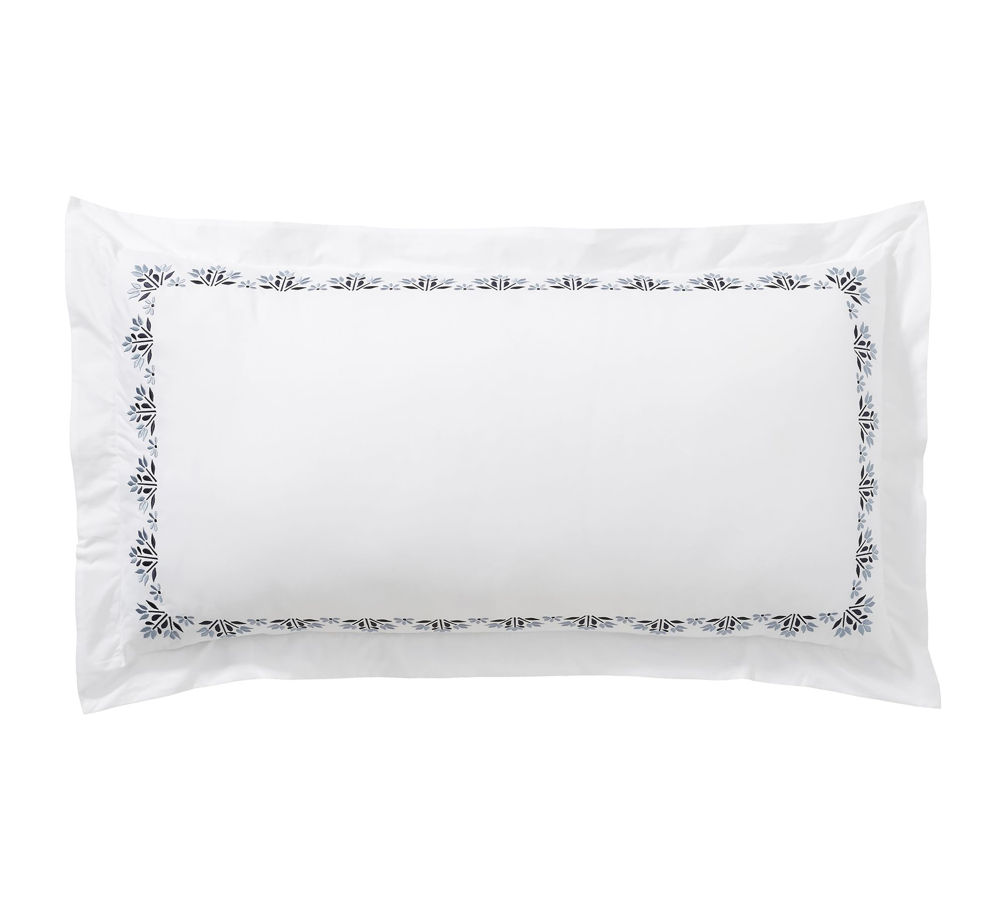 Blossom Embroidered Organic Percale Sham