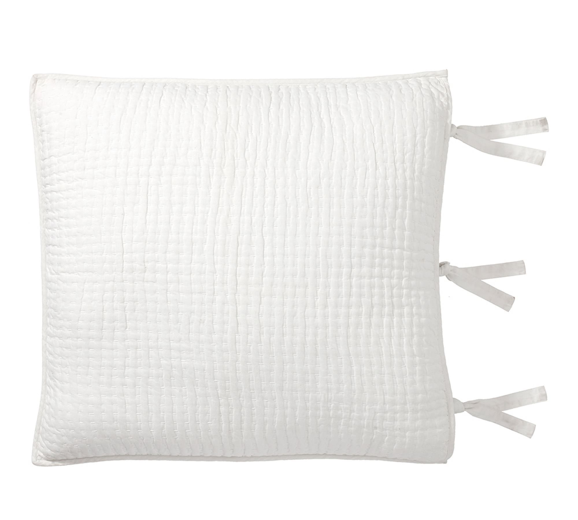 Pick-Stitch Handcrafted Cotton/Linen Quilted Sham