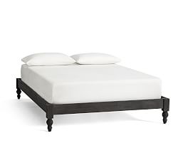 Astoria Turned Leg Platform Bed Frame, King, Rosedale Black