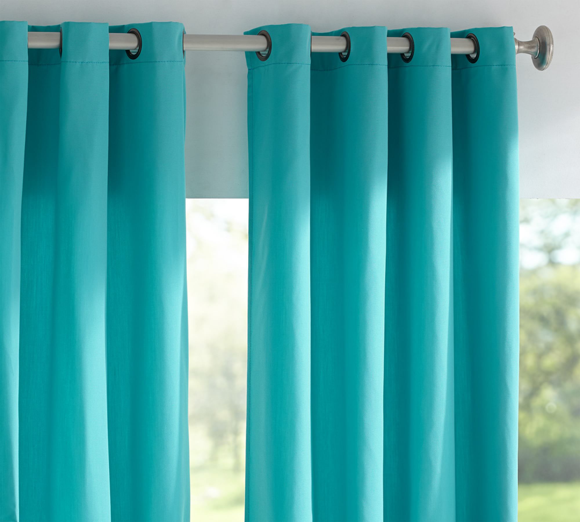 Sunbrella® Solid Outdoor Grommet Curtain
