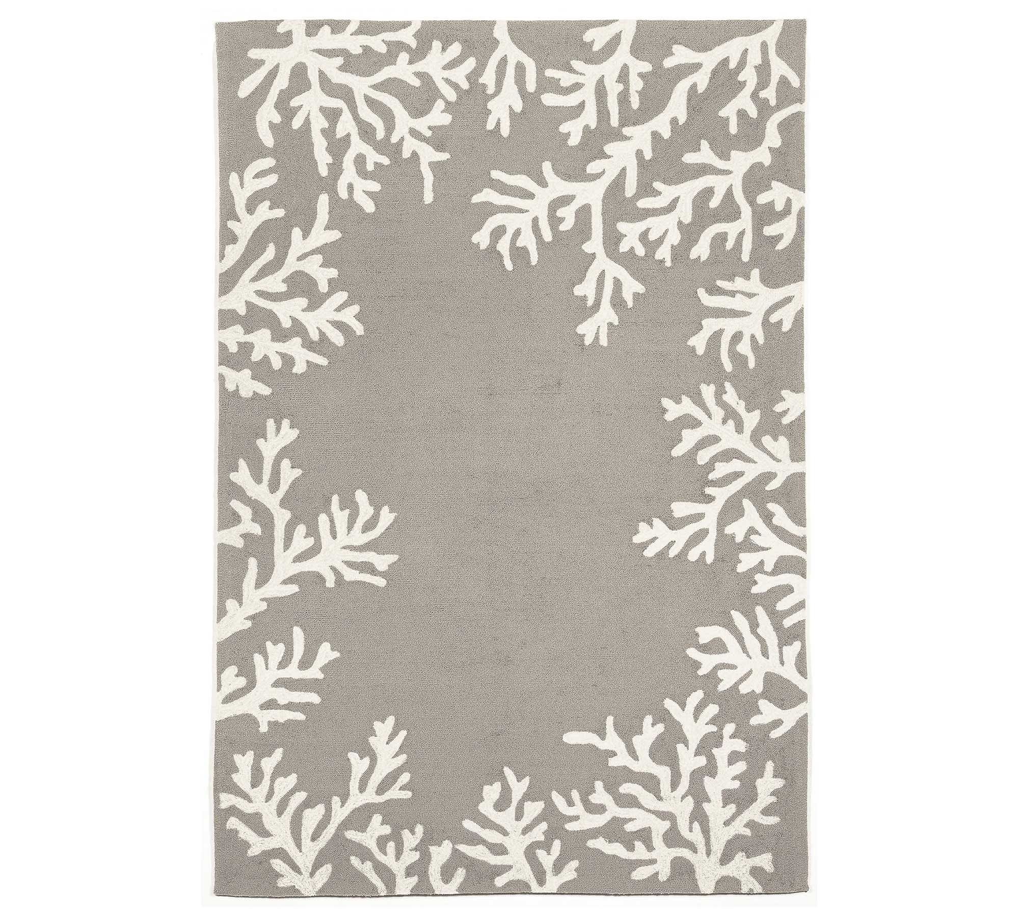 Coral Border Outdoor Rug