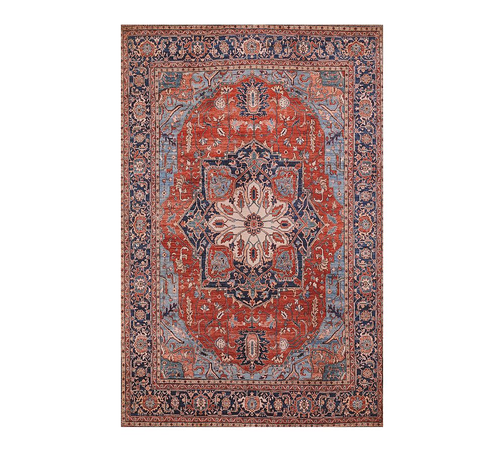 Afshar Vibrant Red Synthetic 2' x 3' Transitional Area Rug