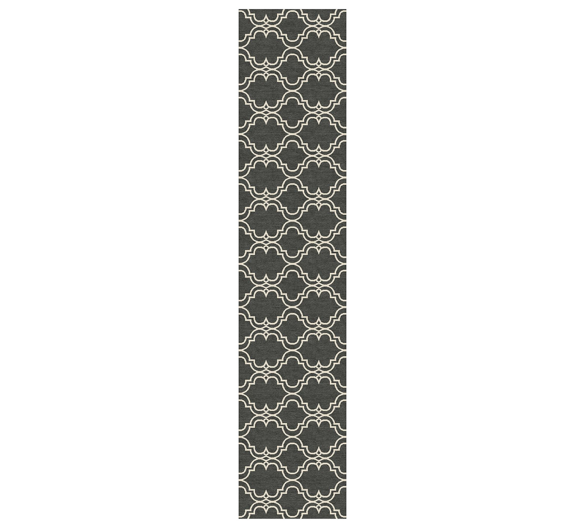 Scroll Tile Hand-Tufted Wool Rug