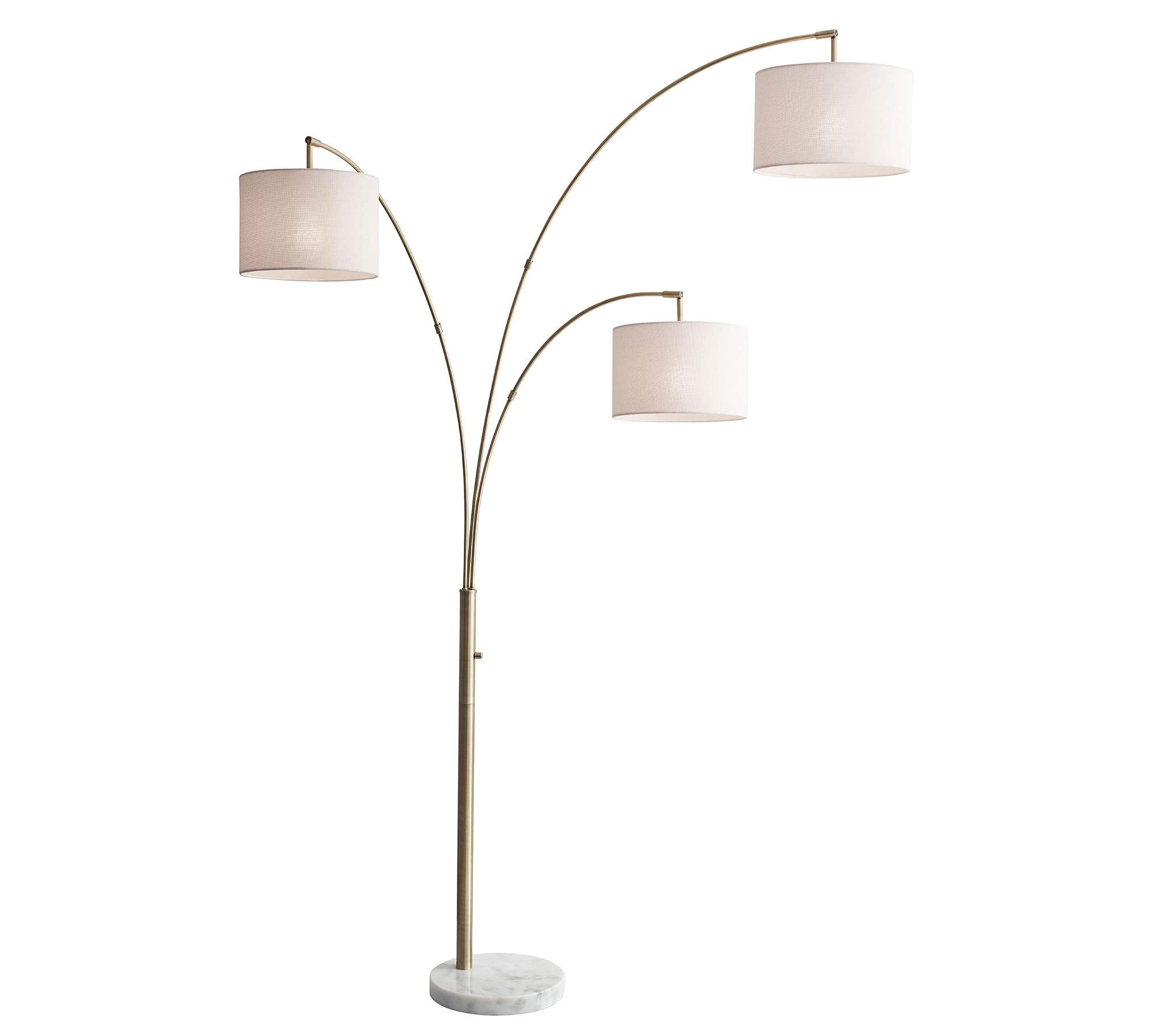 Locke 3-Arm Marble Arc Floor Lamp (83")