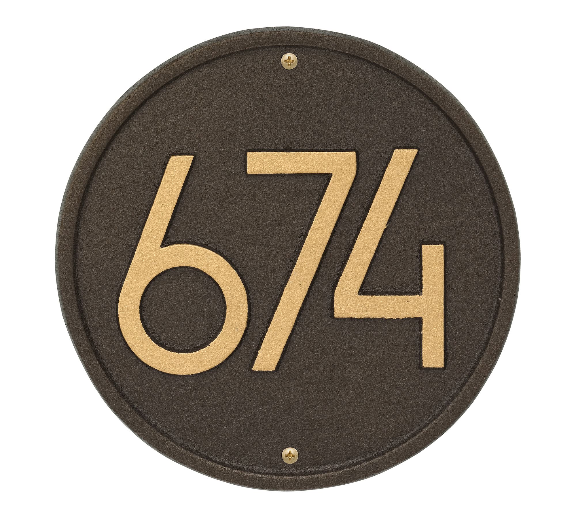 Round Modern Wall Address Plaque