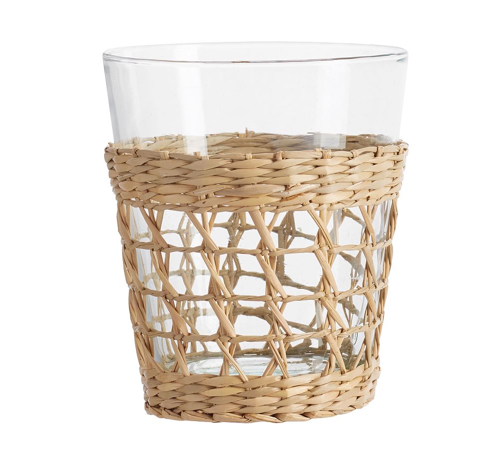 Cane Recycled Drinking Glasses, Set of 6