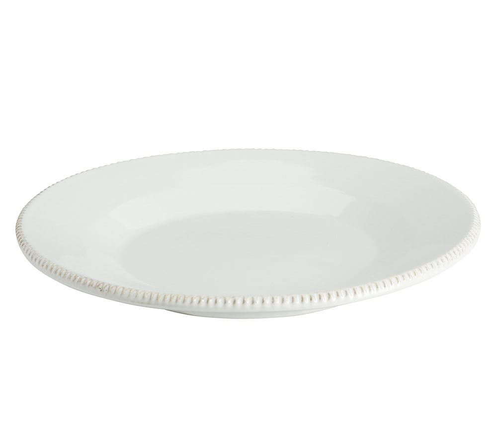 Gabriella Handcrafted Stoneware Salad Plates, Set of 4, White