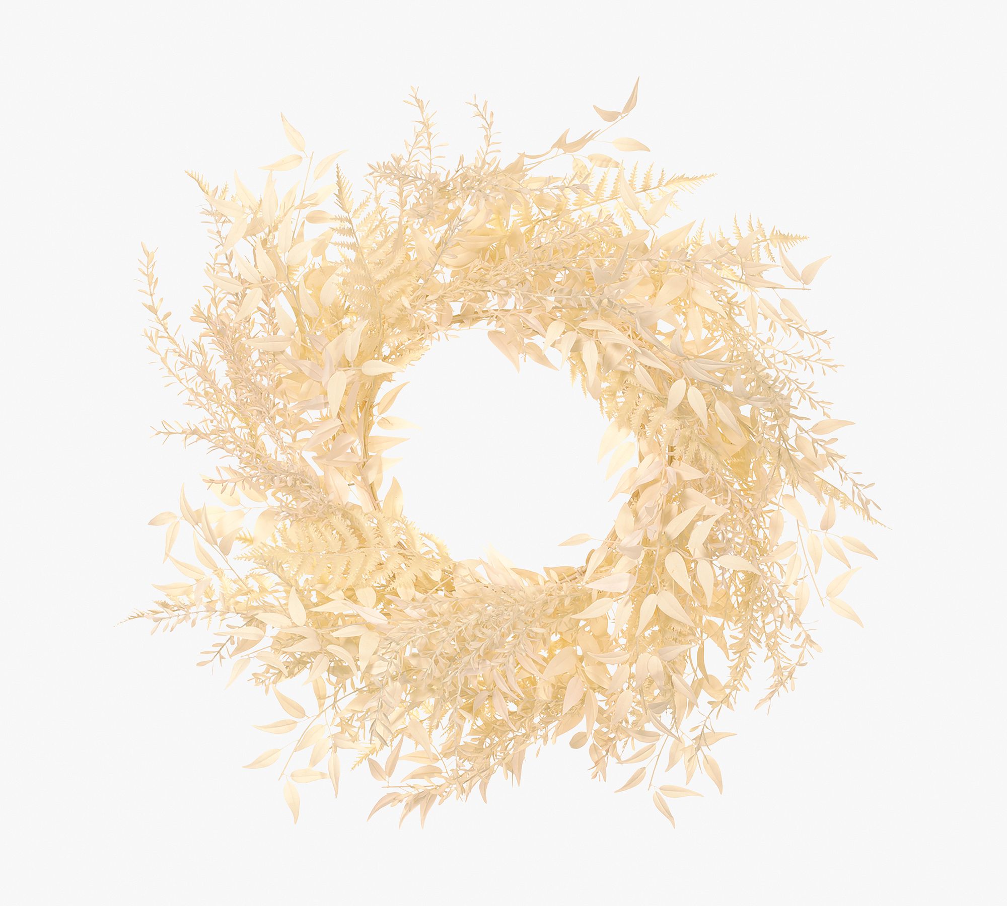 Faux Ruscus Fern Willow Wreath