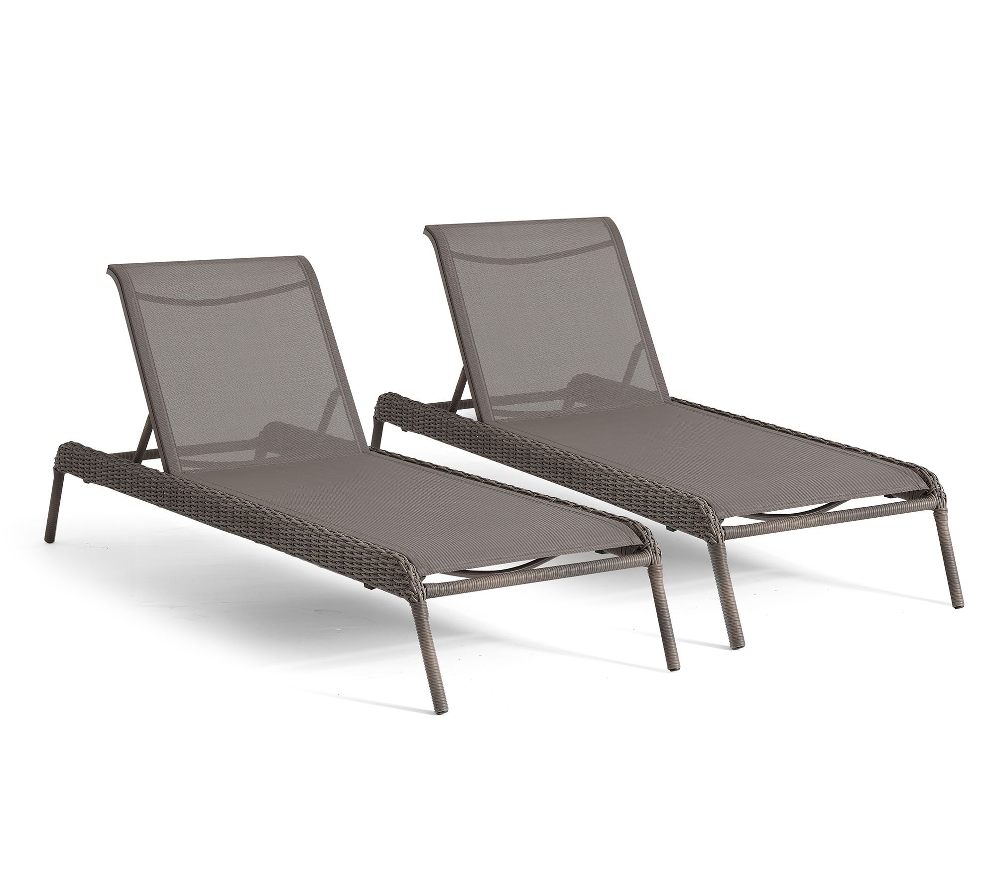 Torrey Wicker Stackable Outdoor Chaise Lounge, Set of 2