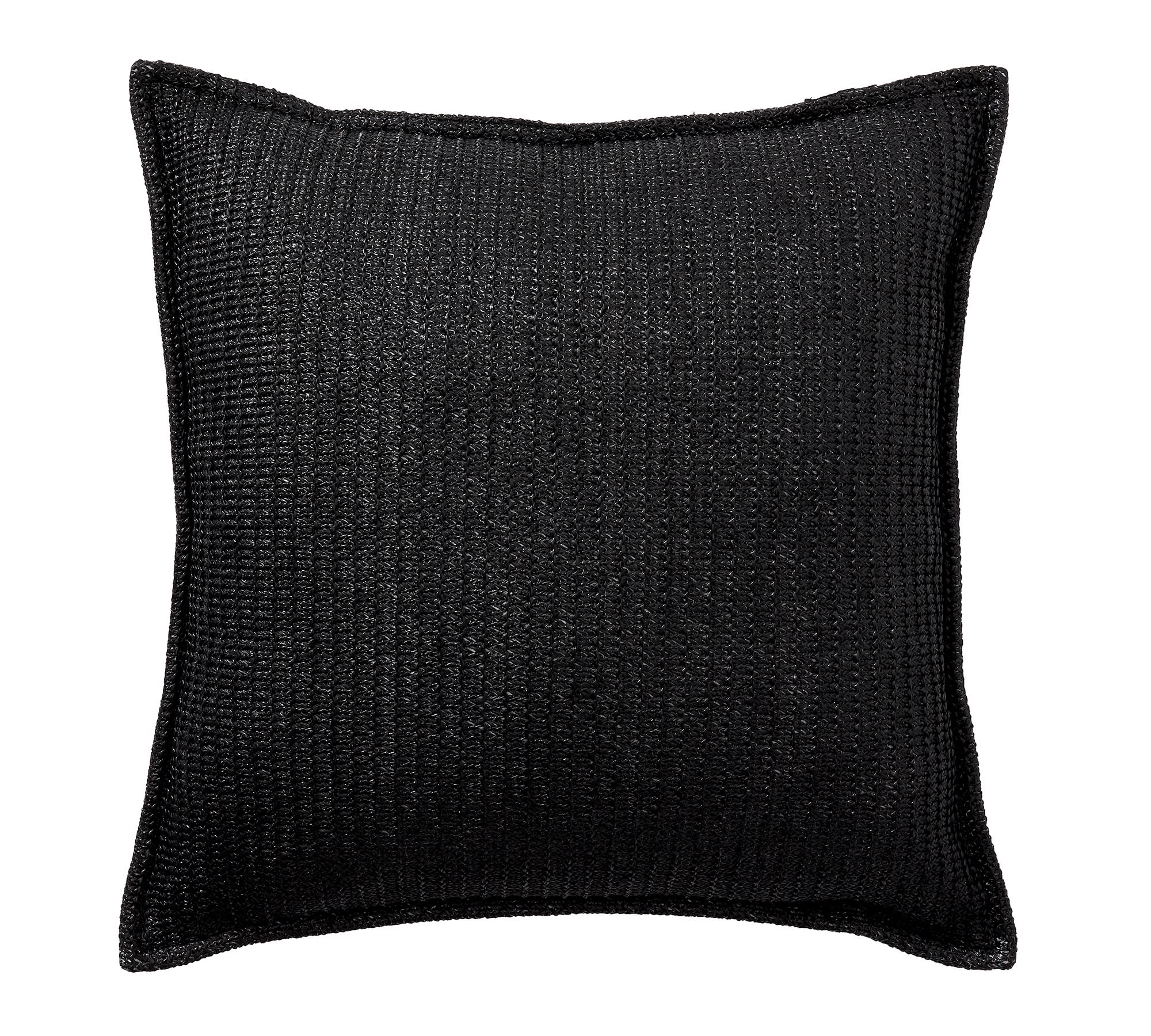 Faux Natural Fiber Flange Outdoor Pillow