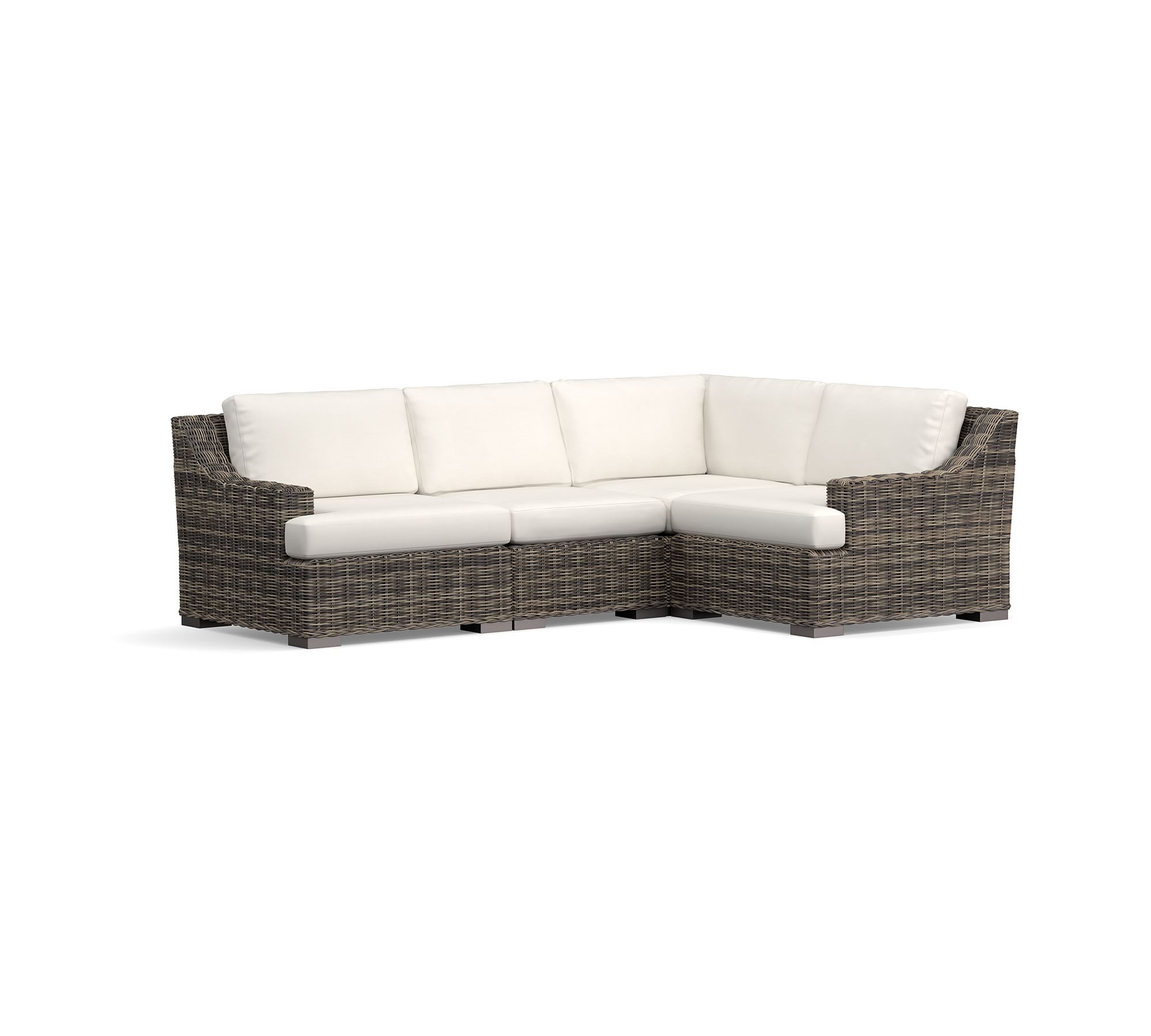 Huntington Wicker -Piece Slope Arm Outdoor Sectional (100