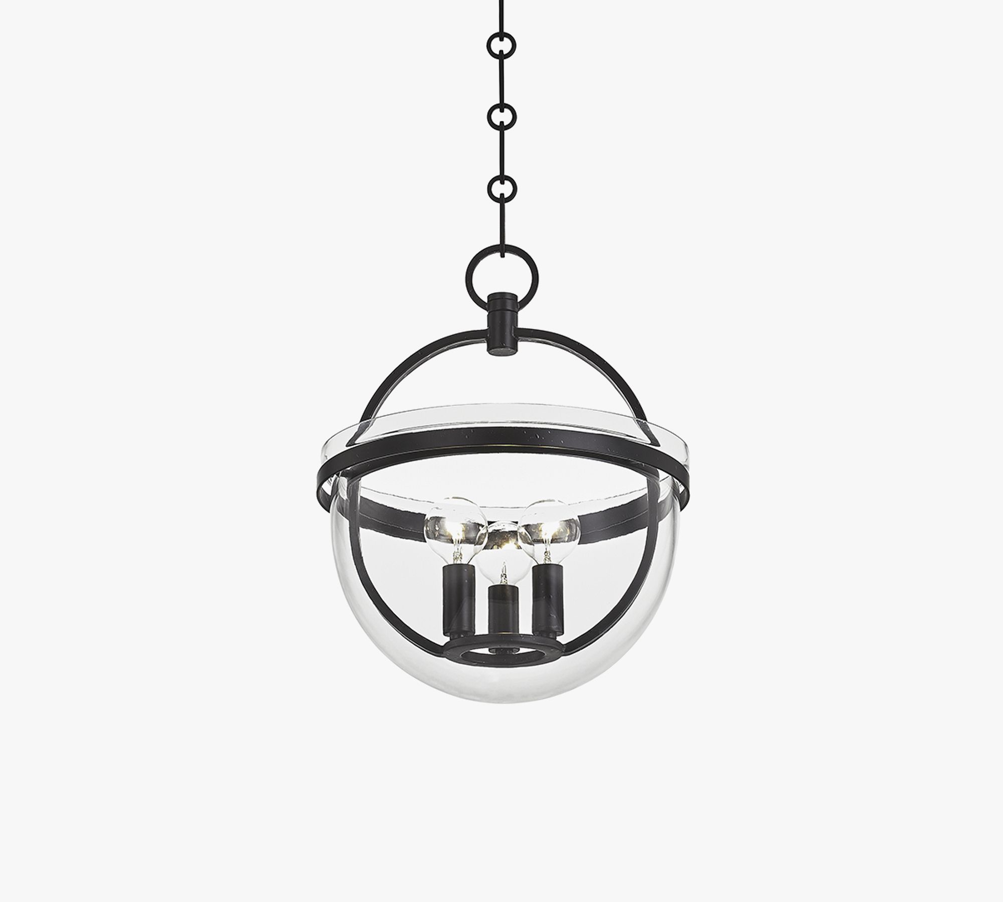 Merrick Round Glass Pendant (12"-16")