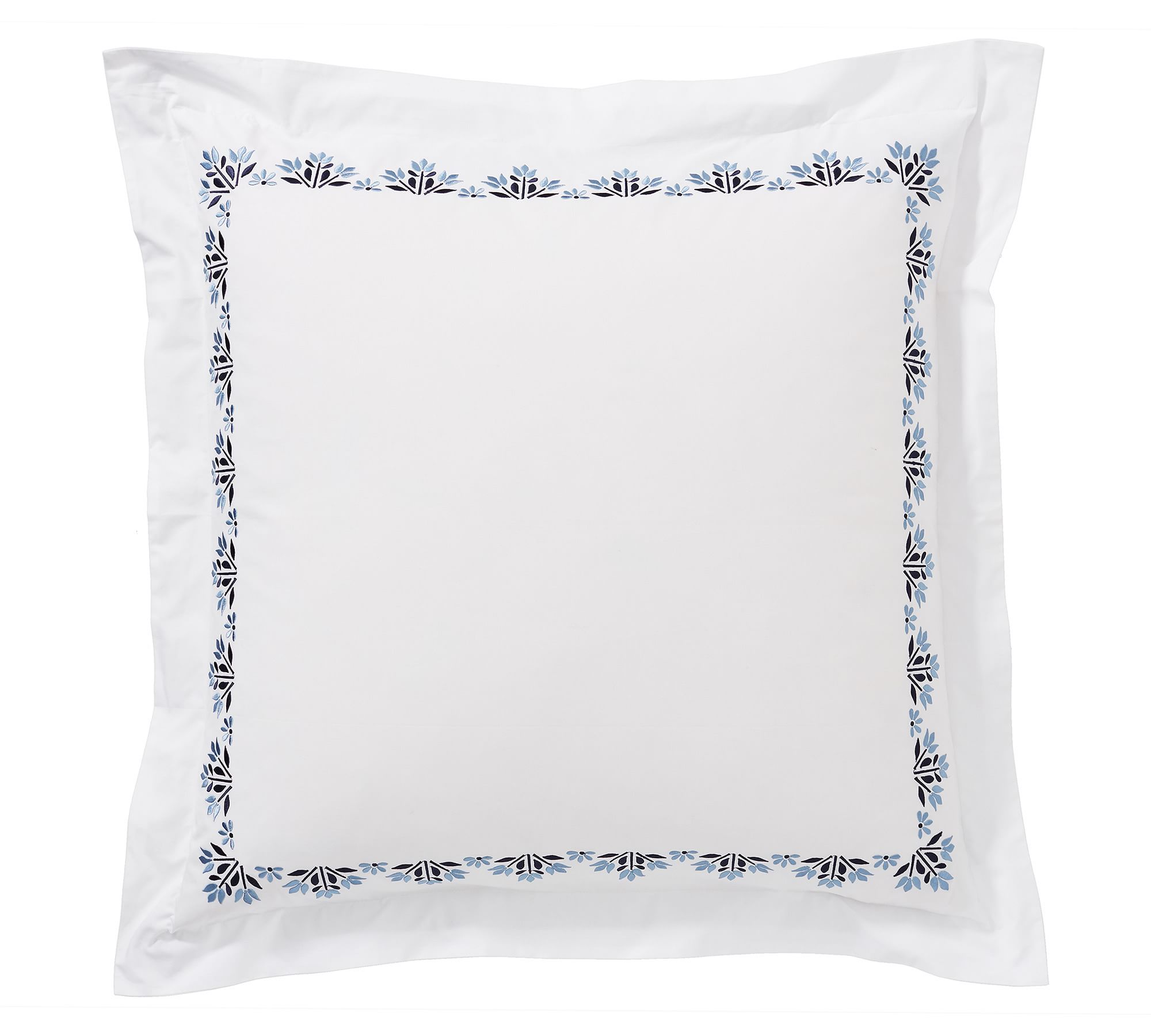 Blossom Embroidered Organic Percale Sham