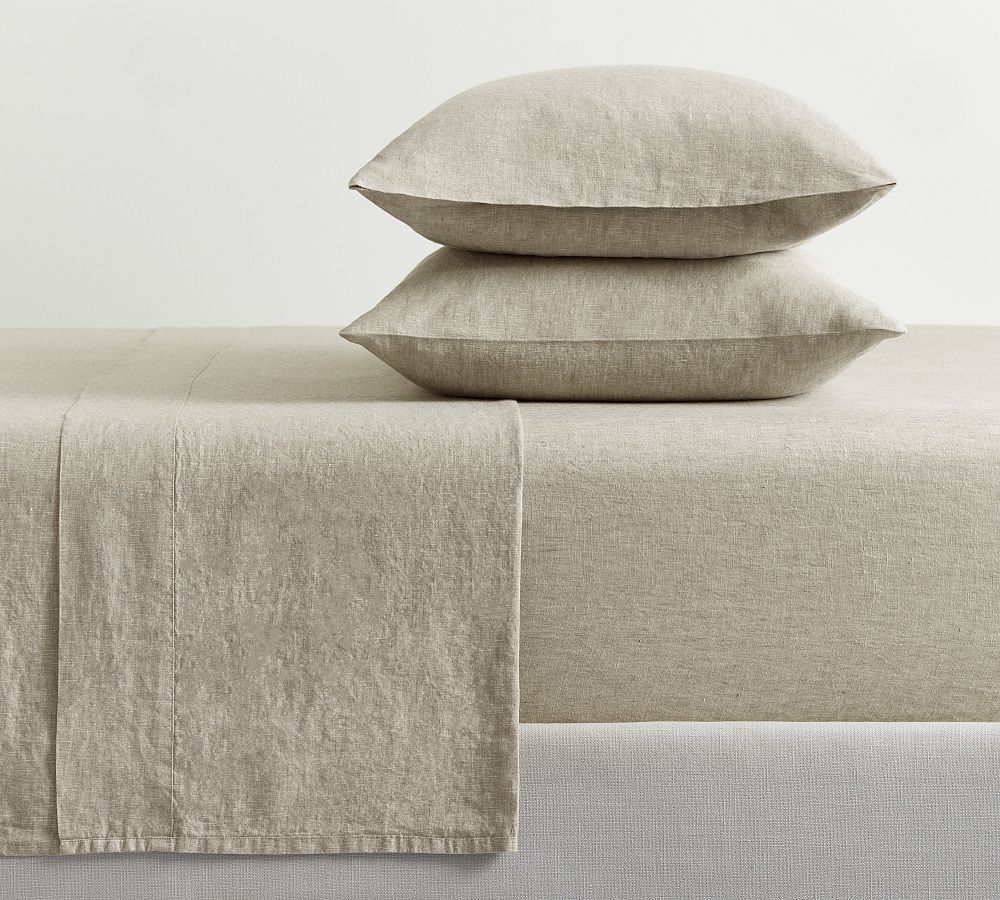 Classic Belgian Flax Linen Sheet Set (King size in Bamboo)