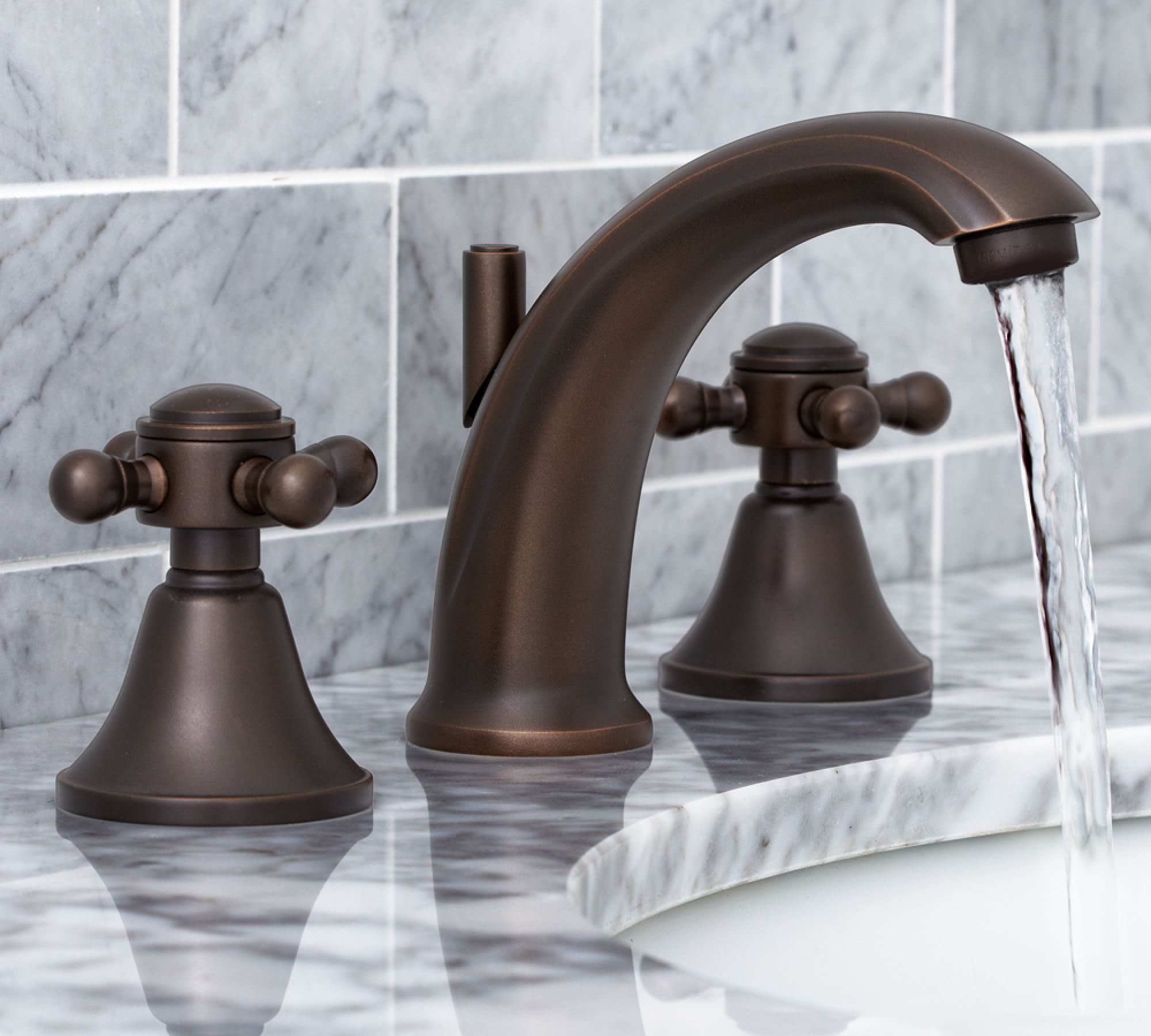 Warby Cross-Handle Widespread Bathroom Sink Faucet