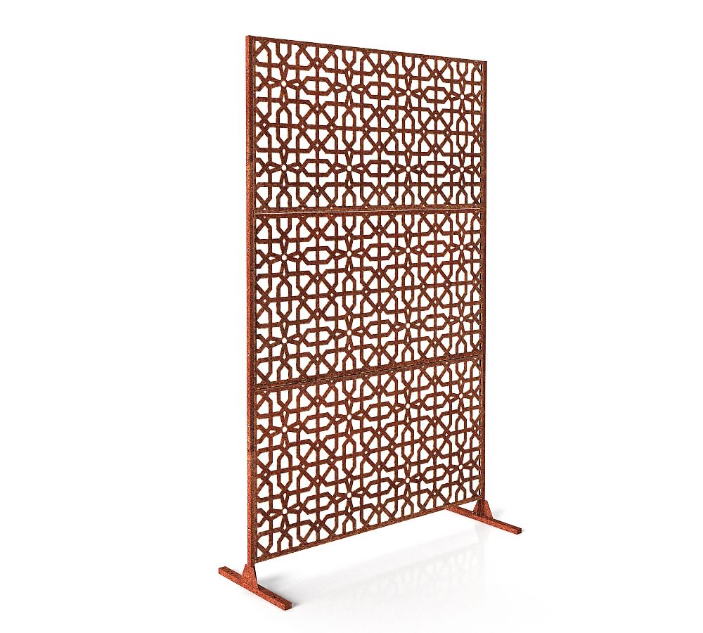 Corten Steel Urban Oasis 45"x76" Weathered Privacy Screen