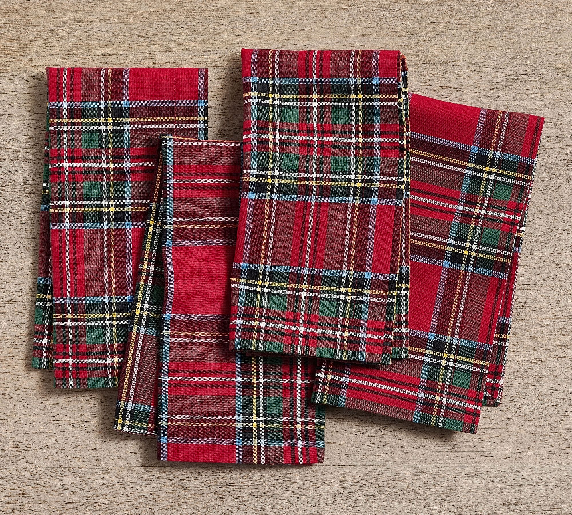 Stewart Plaid Cotton Napkins - Set of 4