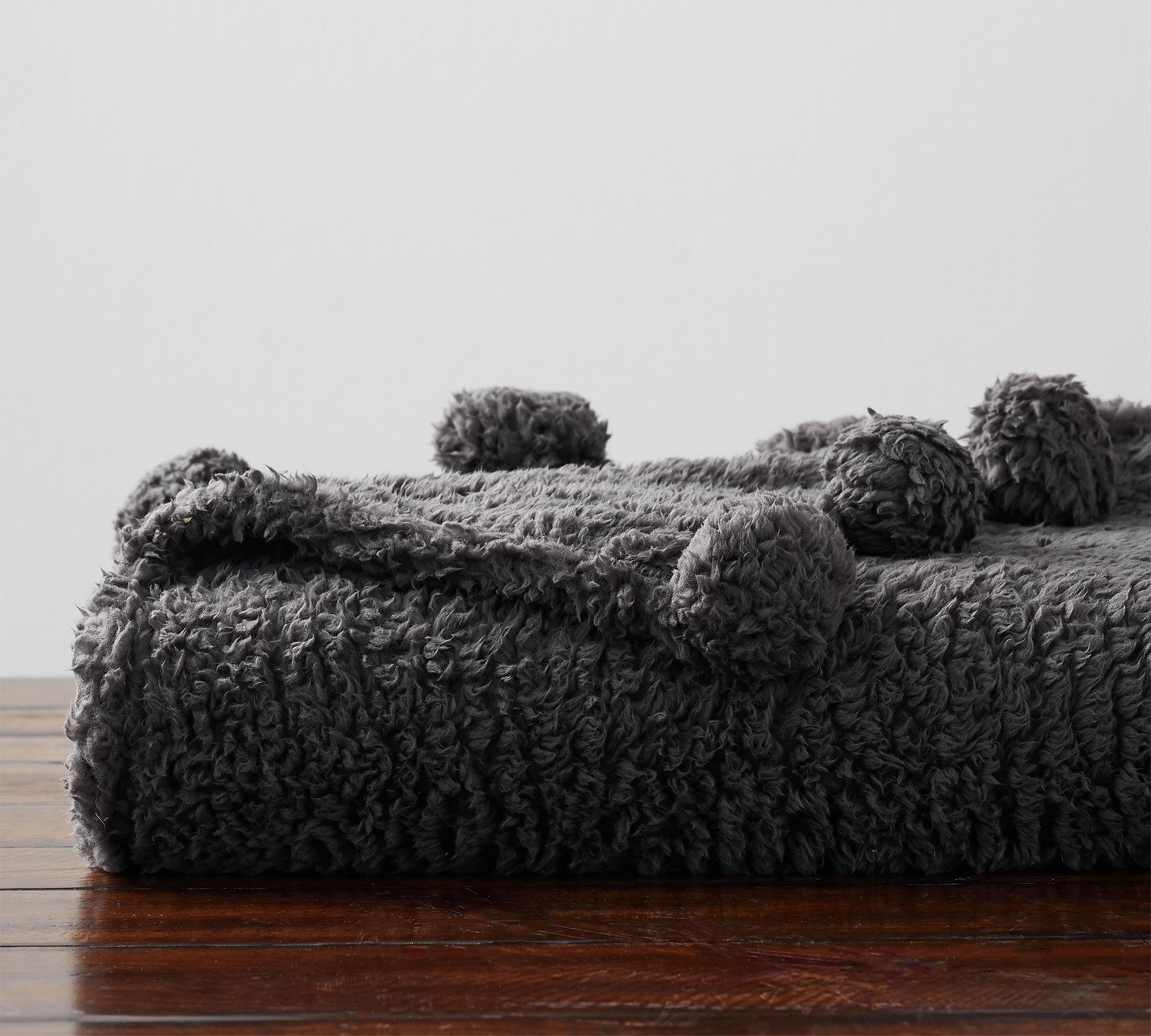 Cozy Pom Sherpa Throw