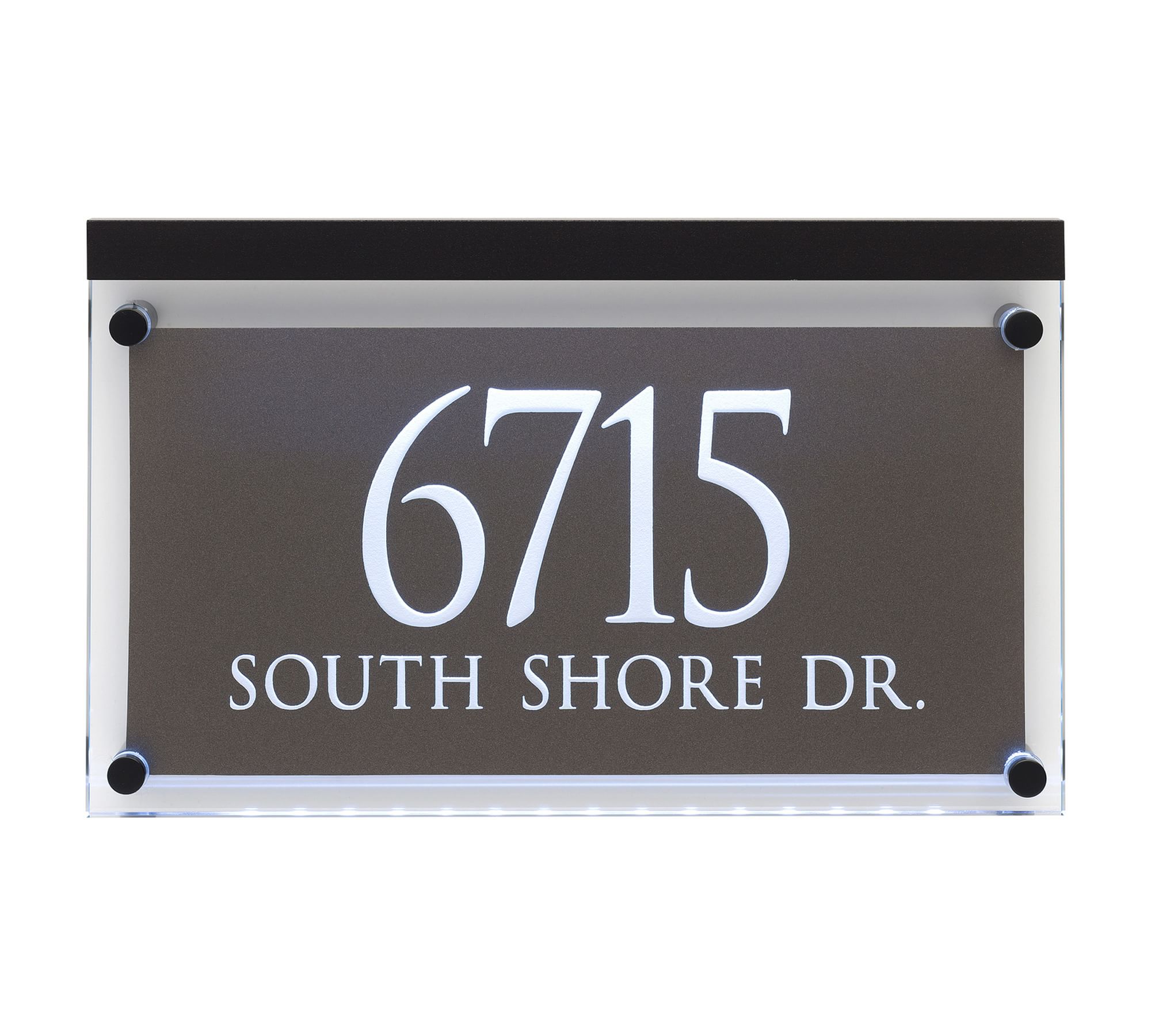 Metallic Crystal LEDTrajan Engraved Address Sign