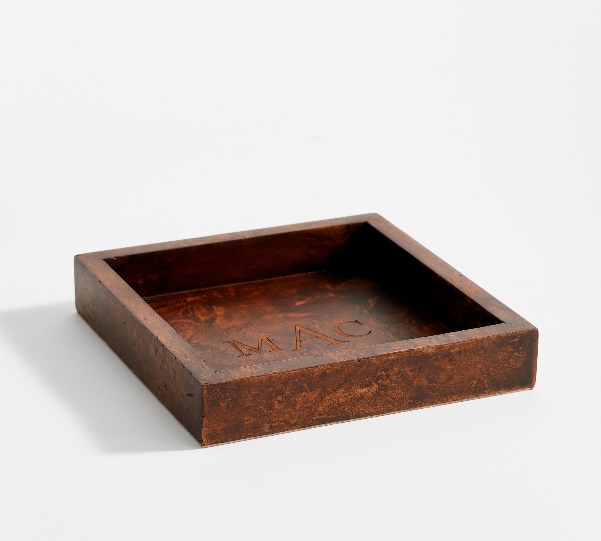 Burlwood Catchall Tray