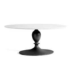 Chapman Oval Marble Dining Table, 70"L x 46"W