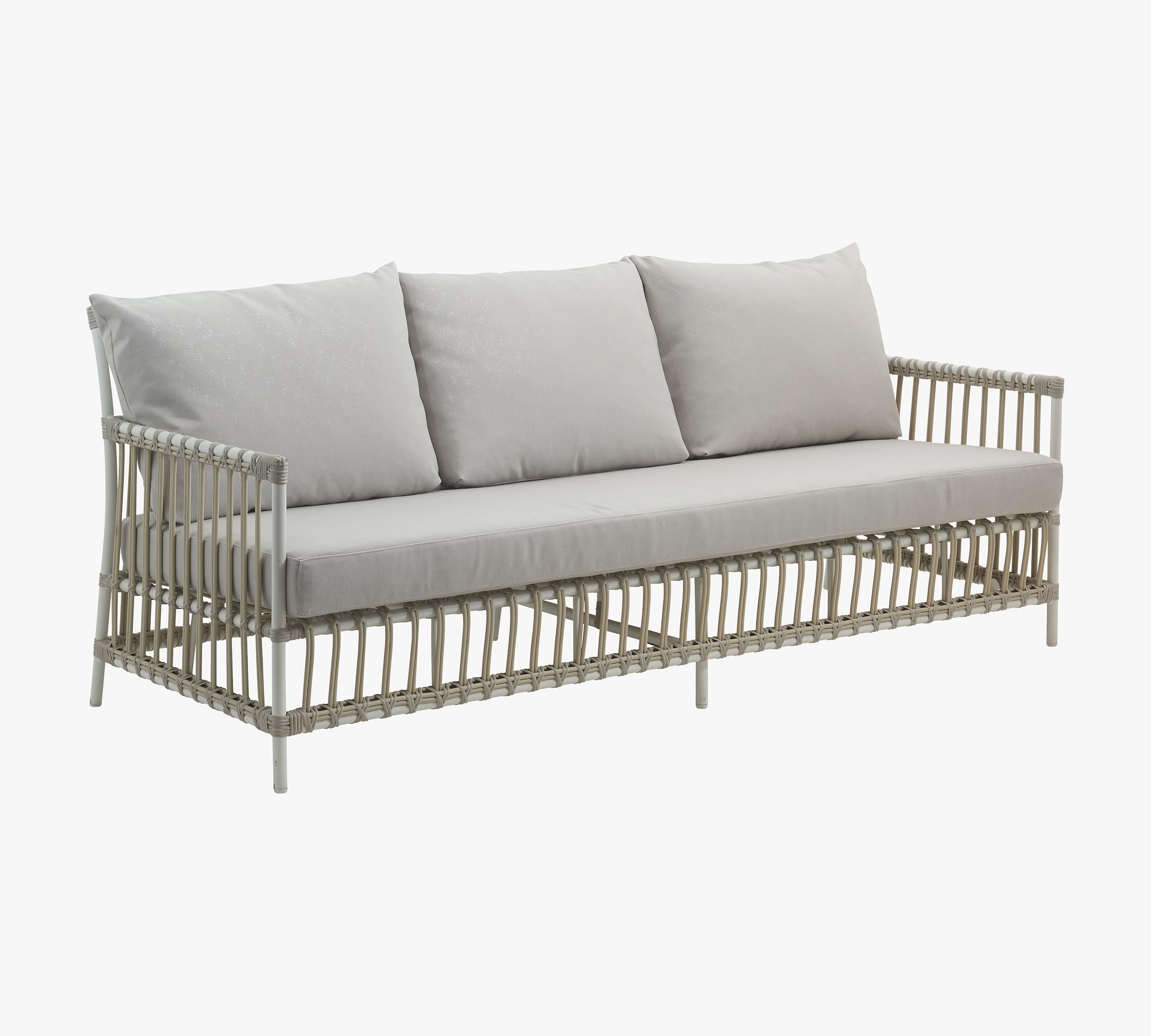 Caroline Alu-Rattan 78" Sofa