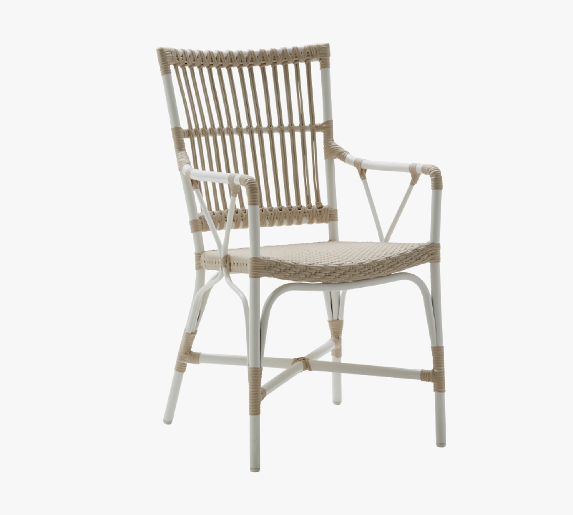 Piano Alu-Rattan Outdoor Dining Armchair