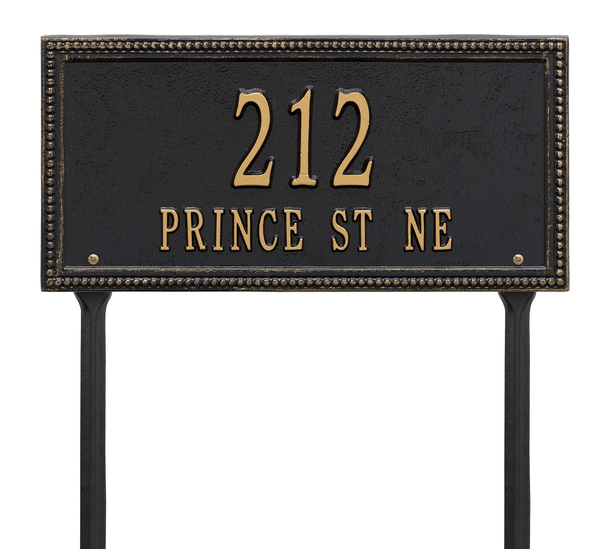 Beaded Rectangle Address Plaque