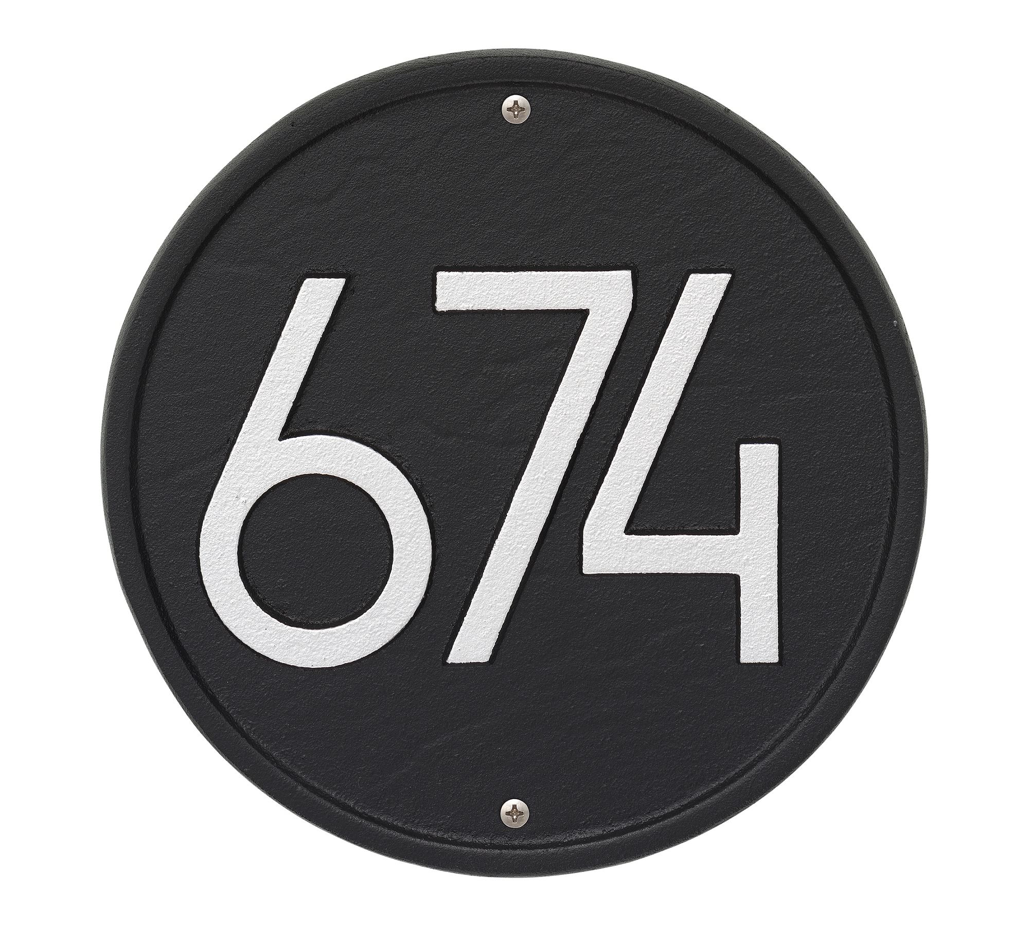 Round Modern Wall Address Plaque