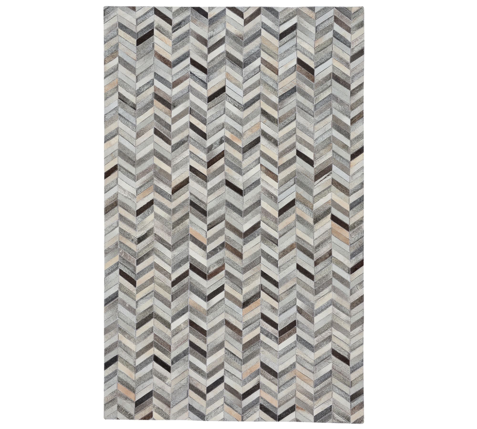 Chevron Leather Rug