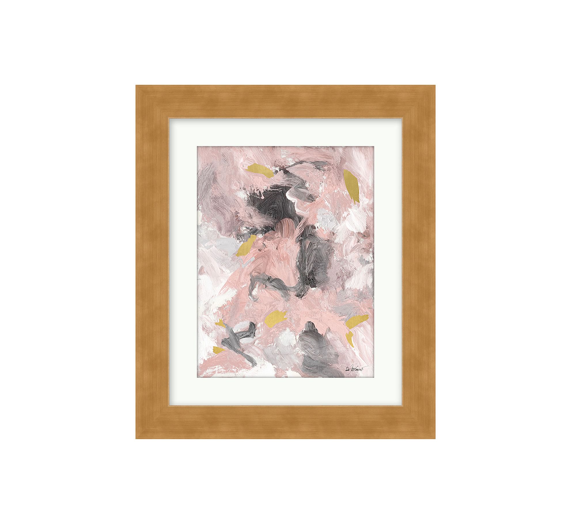 Pink Grey Gold Canvas Print