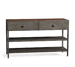 Rustic 50" Reclaimed Wood Console Table, Rustic Natural