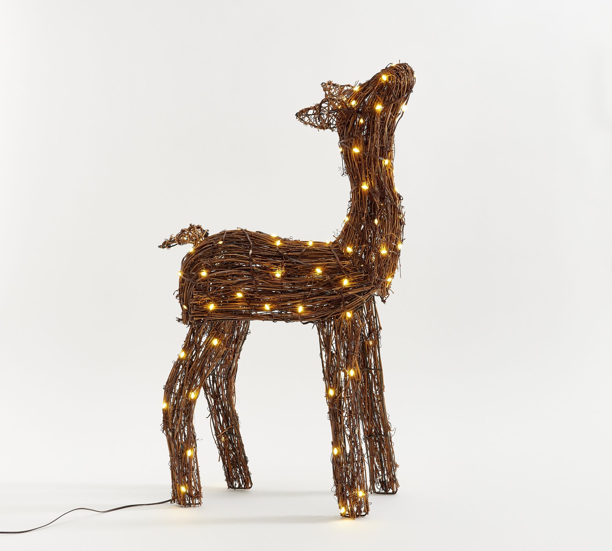 Lit Twinkle Rattan Deer