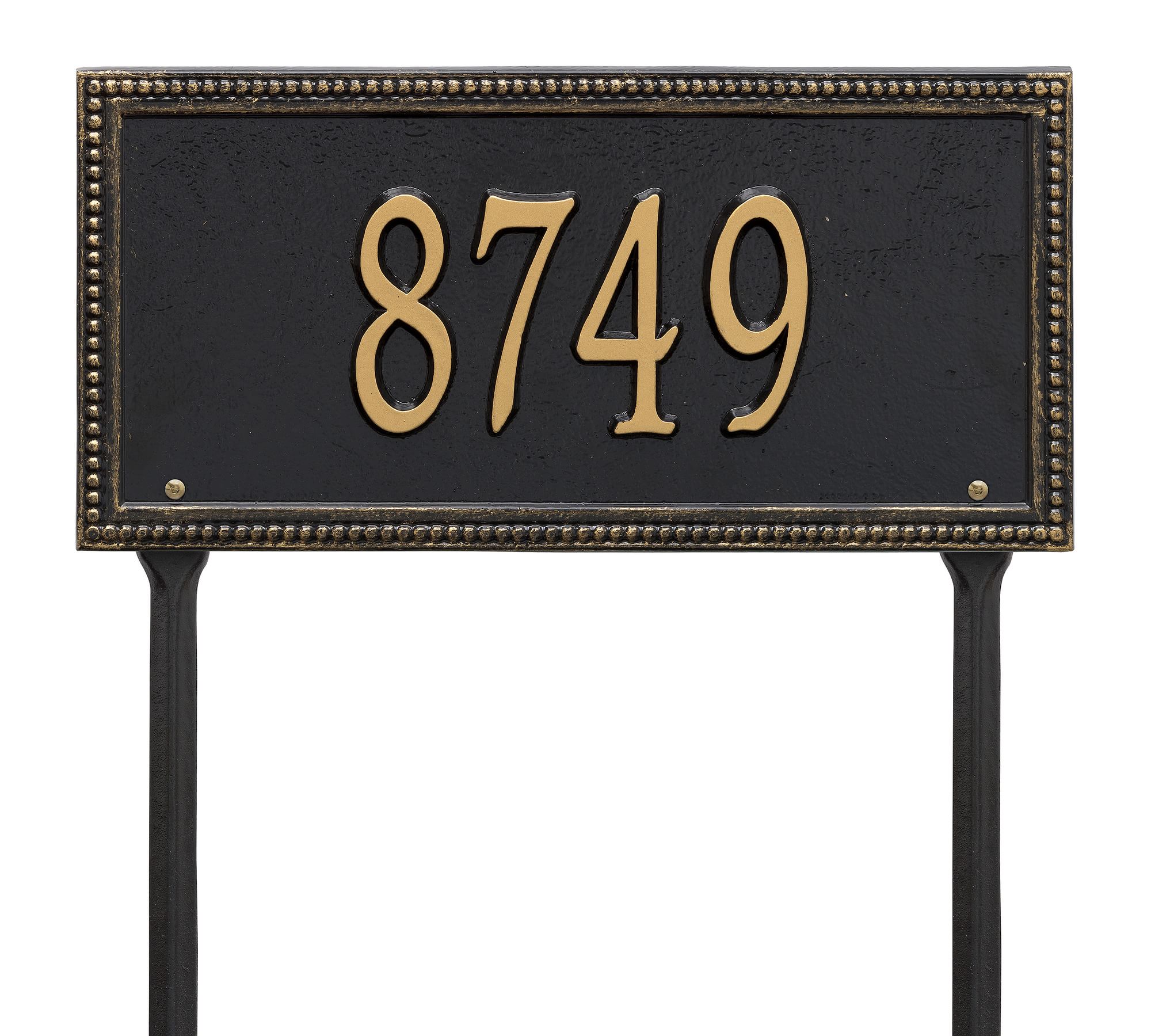 Beaded Rectangle Address Plaque