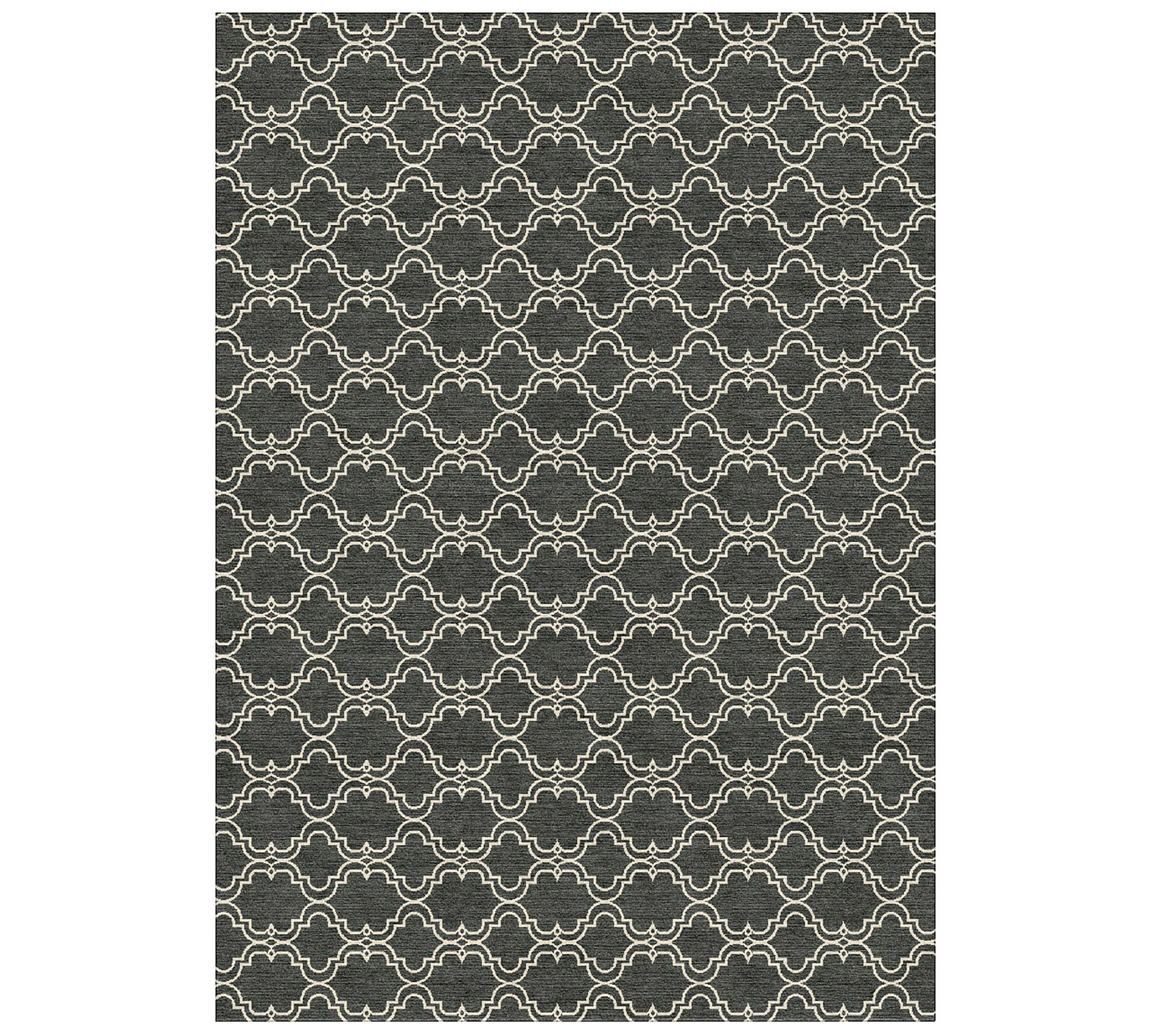 Scroll Tile Hand-Tufted Wool Rug