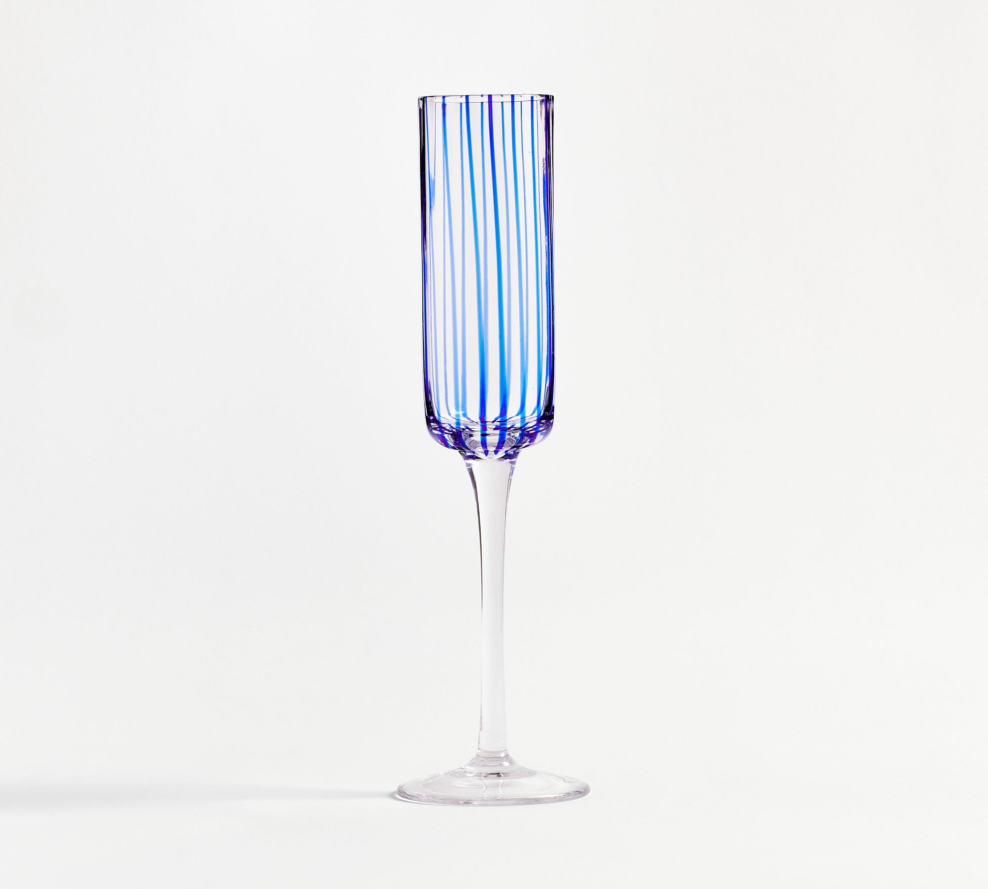 Stripe Champagne Flutes - Set of 4