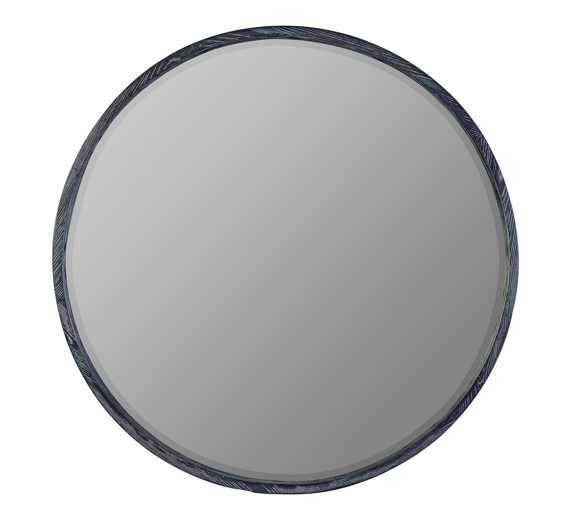 Silverdale Round Fir Wood Frame Wall Mirror - 34" x