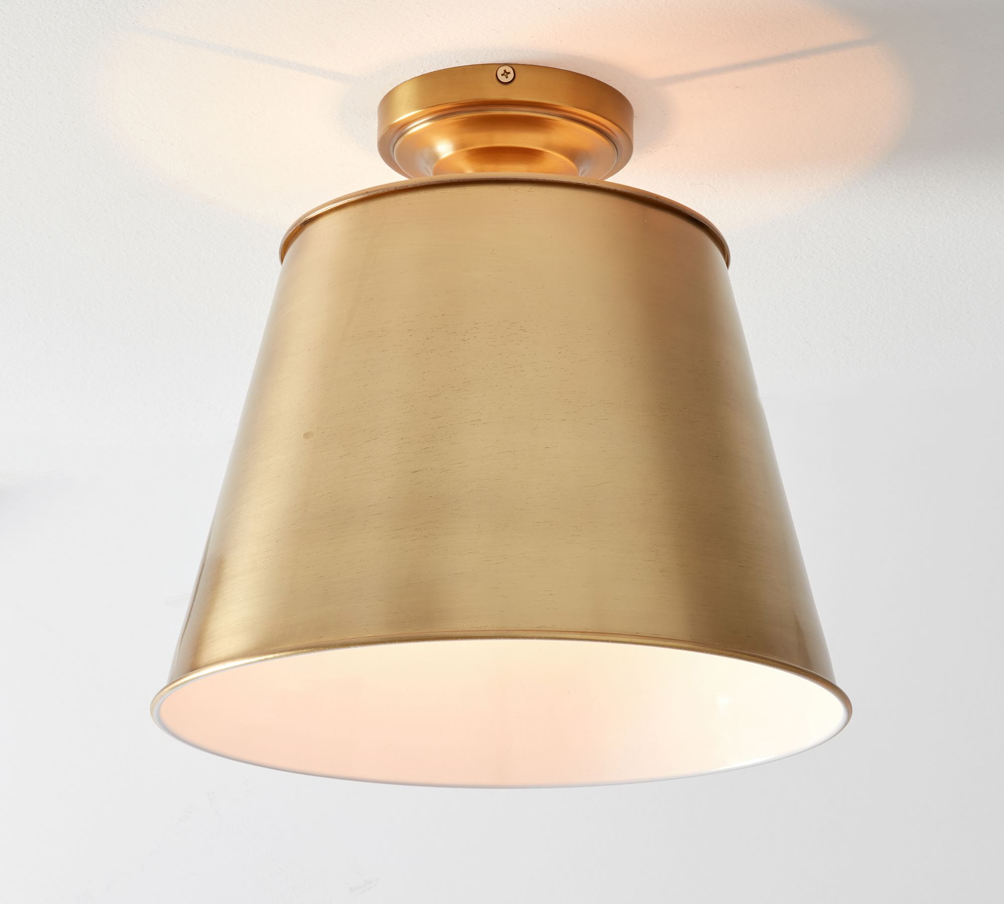 Tapered Metal Shade Flush Mount (9")